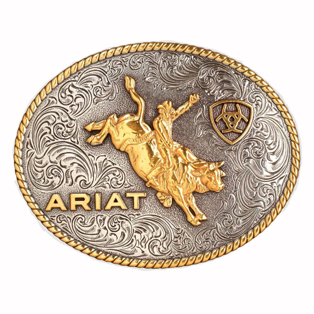 Ariat Gold Mexican Flag Belt Buckle - Jackson's Western