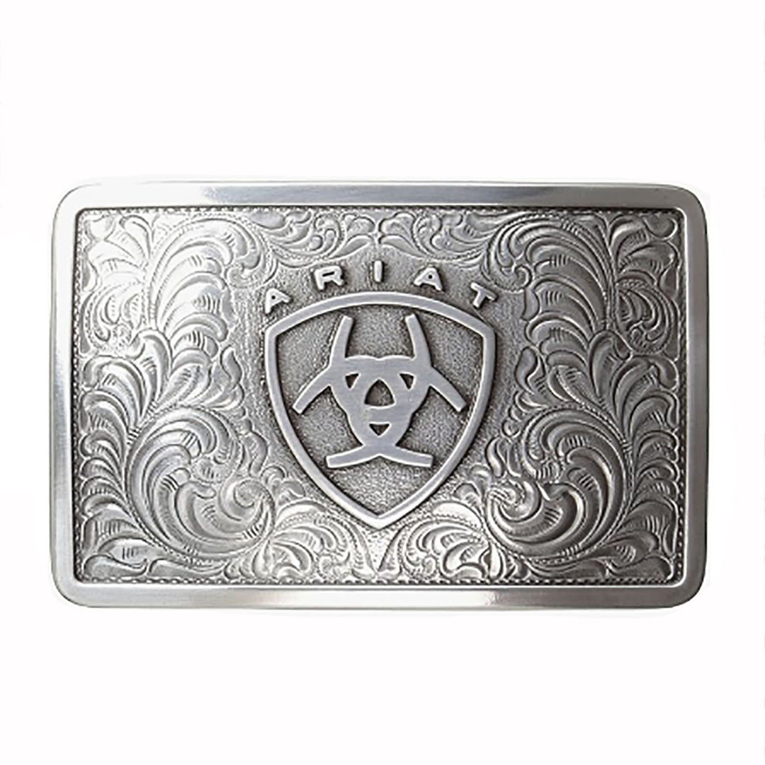 Ariat Rectangle Smooth Edge Filigree AS Belt Buckle