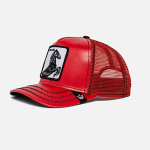 Goorin Bros Cherry Mustang Red Trucker Hat
