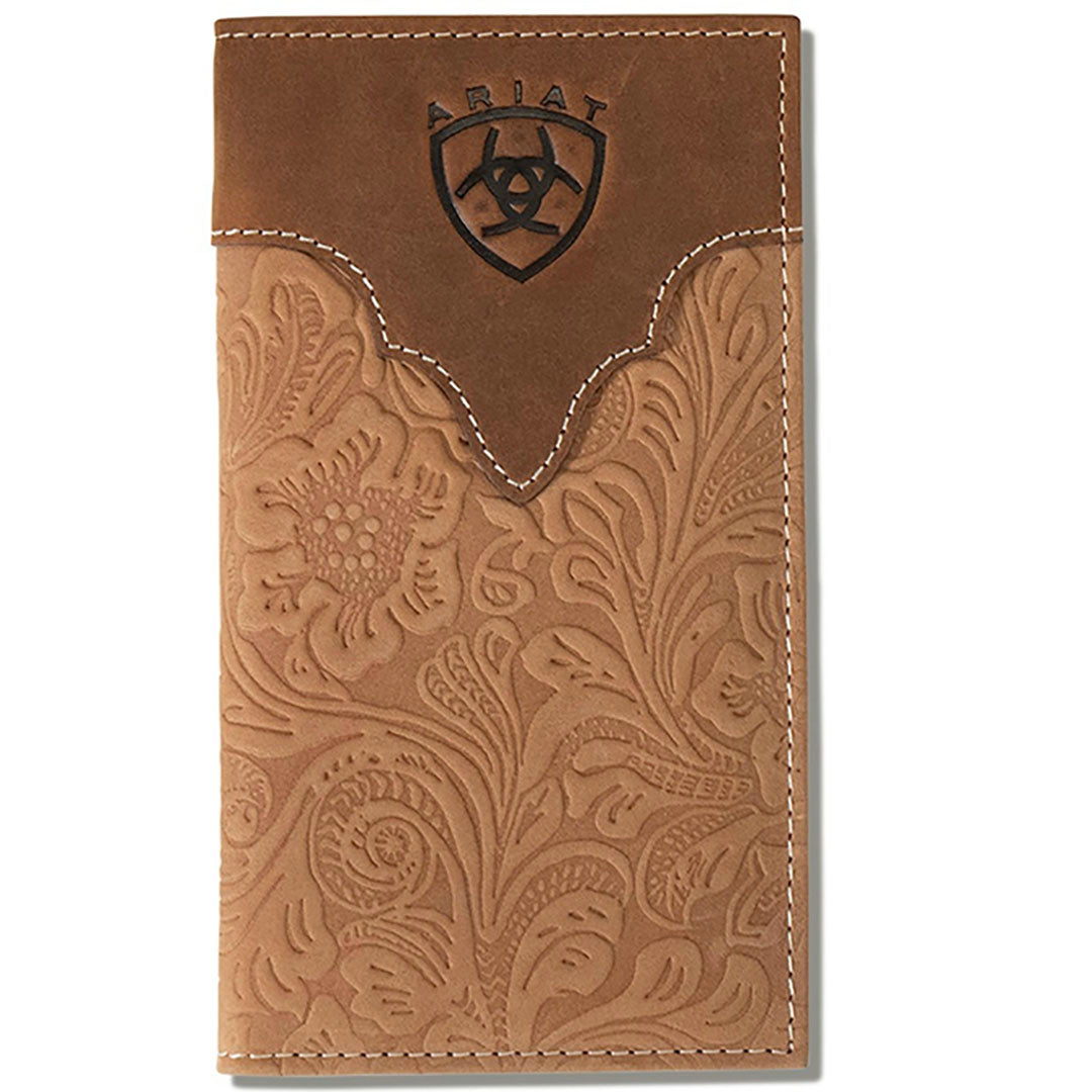 Ariat Rodeo Floral Embossed Brown Wallet