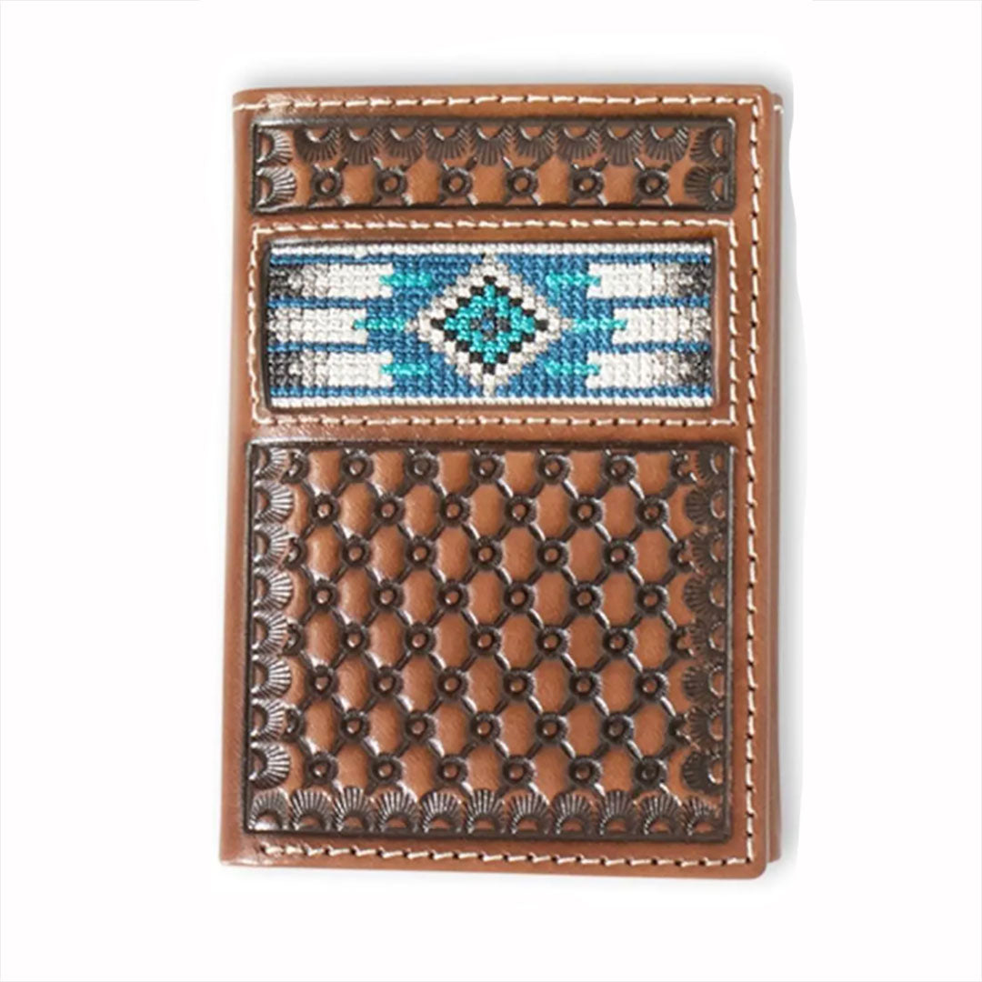 Ariat Southwestern Inlay Trifold Wallet