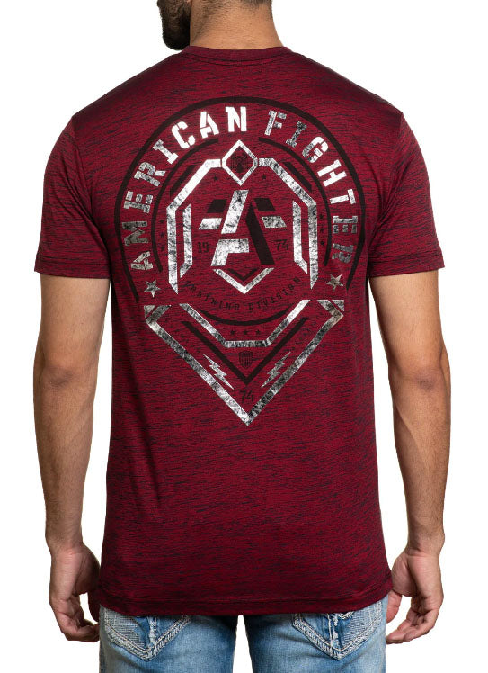 American Fighter Courtland Short Sleeve Tee T-Shirt - Jester Red/Black