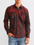 Affliction Men's Brawley Long Sleeve Woven Shirt - Red/Black