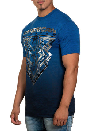 American Fighter Briggs Short Sleeve Tee T-Shirt - Palace Blue/Limoges
