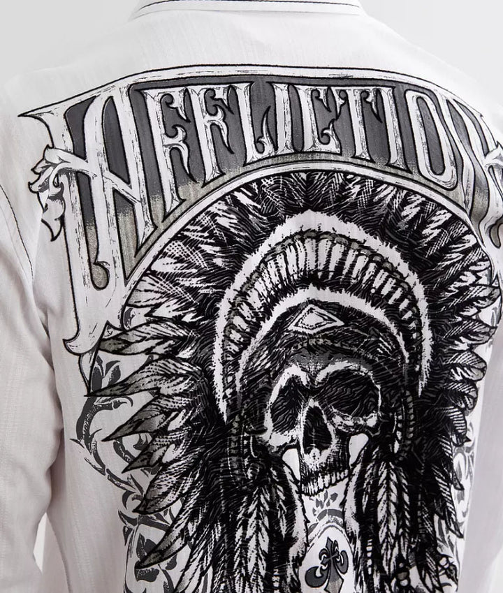 Affliction Men's Ethereal Long Sleeve Woven Shirt - White