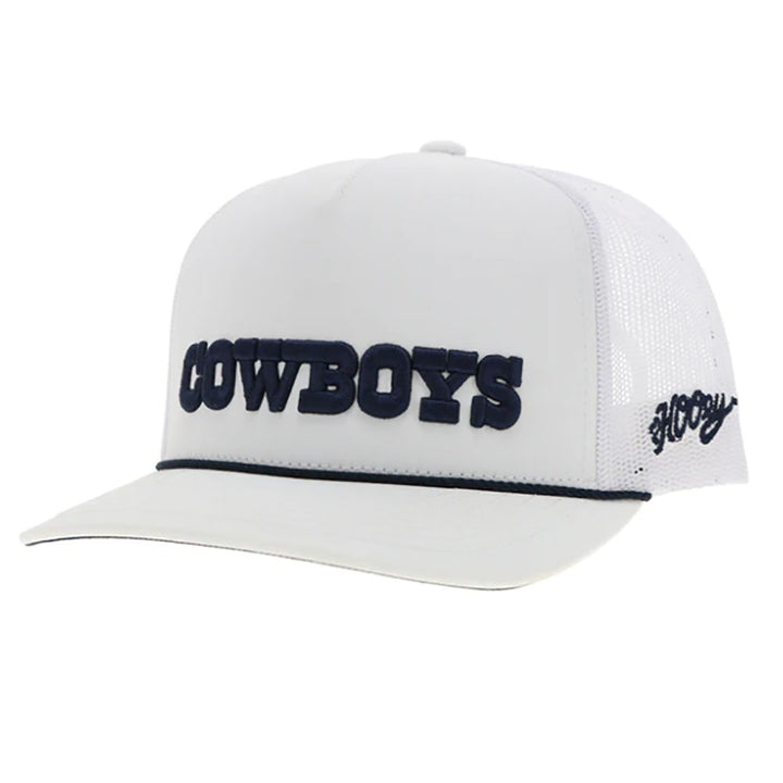 Hooey Dallas with Blue Cowboys Logo White Cap