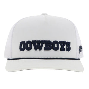 Hooey Dallas with Blue Cowboys Logo White Cap