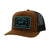 Hooey Rank Stock Brown/Black with Black/Teal/White Rectangle Patch Cap