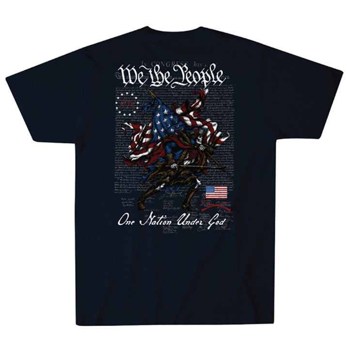 Howitzer Nation Under God Short Sleeve Tee Abyss Blue Shirt