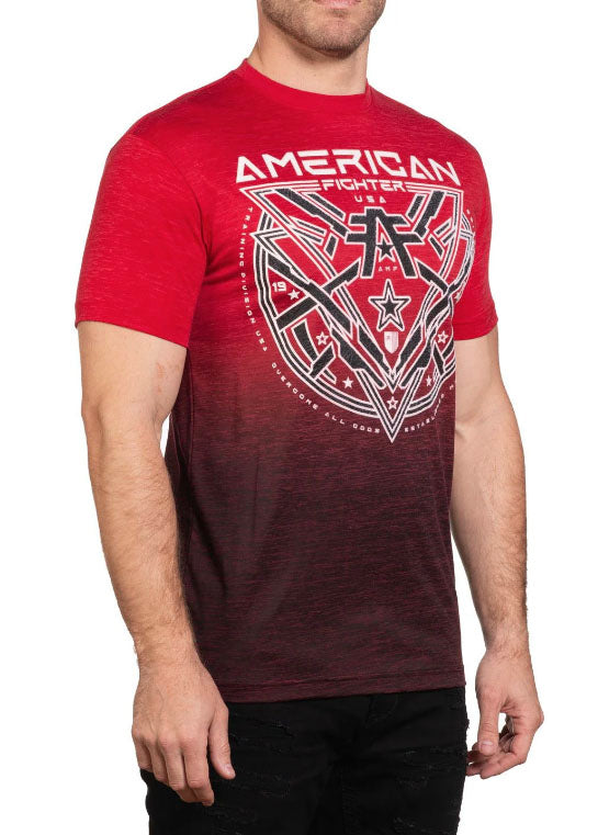 American Fighter  Alderwood Short Sleeve Tee T-Shirt - Cherry / Dark Cherry