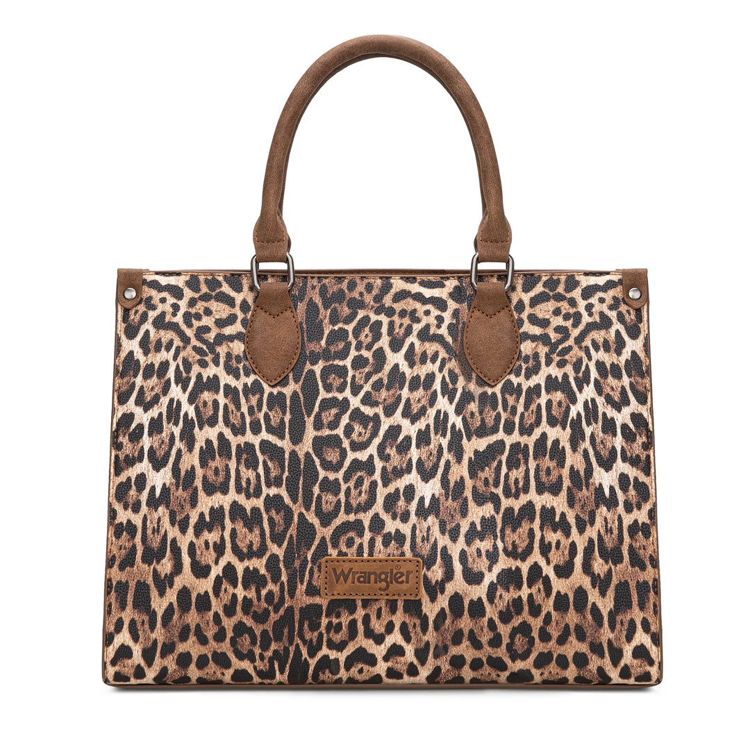Wrangler Leopard Print Wide Tote Bag/Crossbody