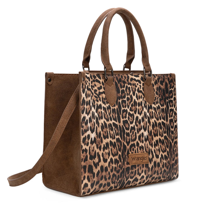 Wrangler Leopard Print Wide Tote Bag/Crossbody