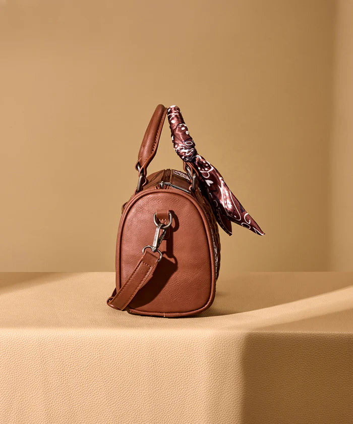 Wrangler Desert Paisley Boston Bag-Brown