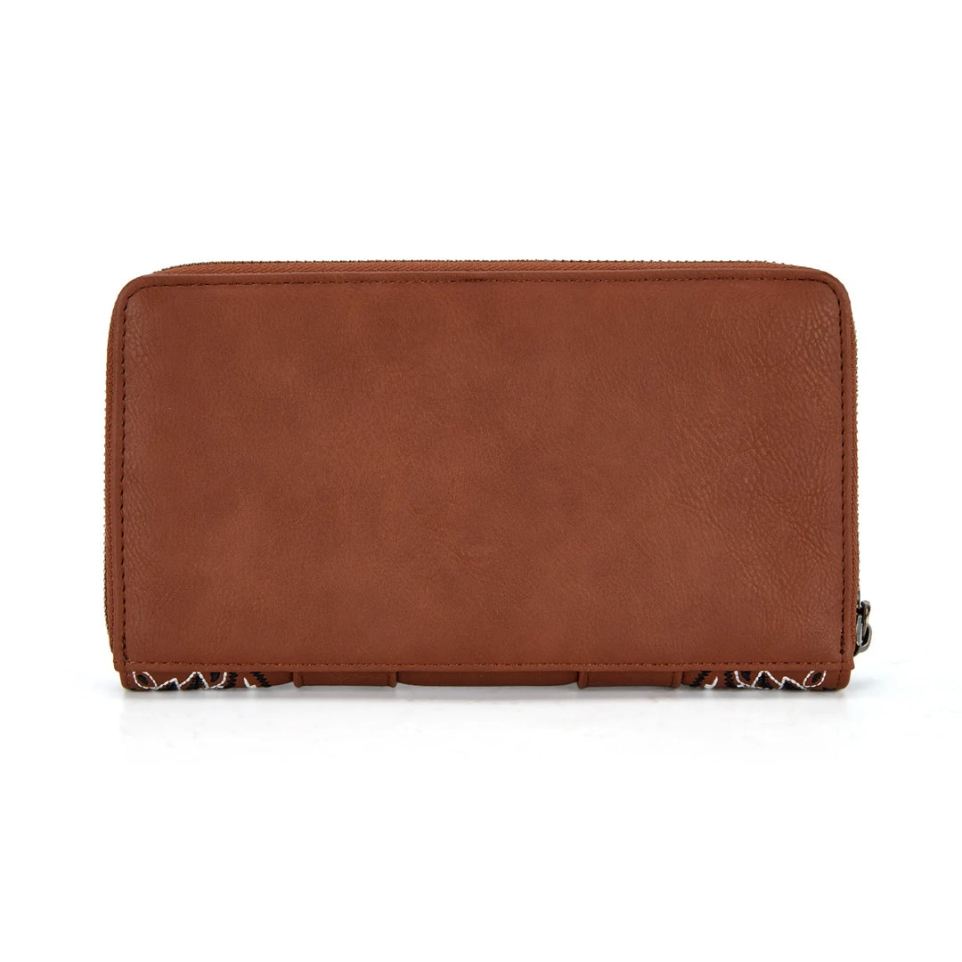 Wrangler Bandana Paisley Print Wallet -Brown