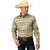 Roper Men's Horizontal Print Cowboy Rugby Horizontal Long Snap Shirt