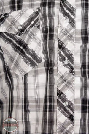 Wrangler Men's Modern Fit Long Sleeve Snap Shirt Black