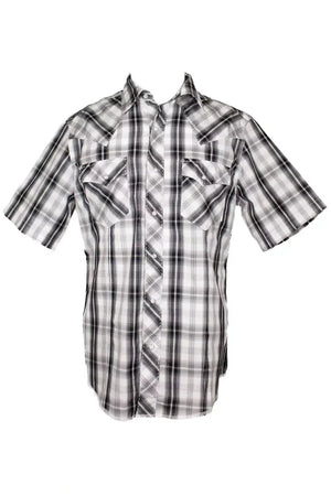 Wrangler Men's Modern Fit Long Sleeve Snap Shirt Black