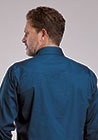 Roper Men's Snap Solid Long Sleeve Shirt - Navy