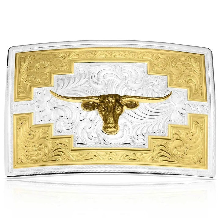 Montana Silversmiths Santa Fe Sunrise Buckle with Longhorn