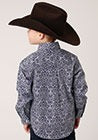 Roper Boys Long Sleeve Amarillo Print Button Shirt - Crystal Medallion