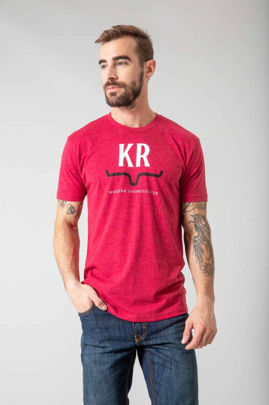 Kimes Ranch Men's Rise Cardinal T-Shirt