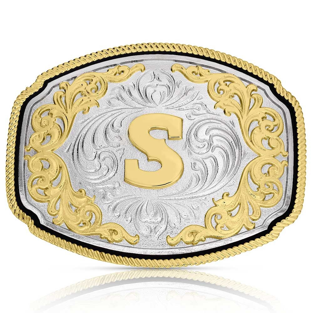 Montana Silversmiths Western Initial Buckle