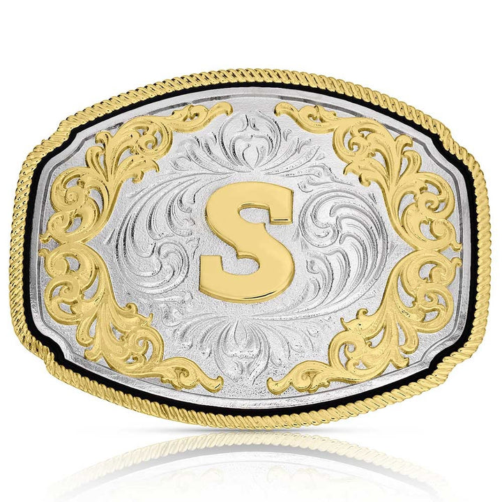 Montana Silversmiths Western Initial Buckle