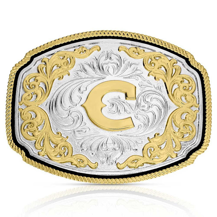 Montana Silversmiths Western Initial Buckle