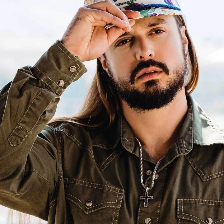 Montana Silversmiths Roughstock Cross Necklace