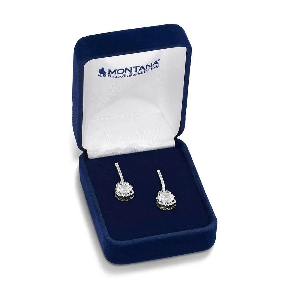 Montana Silversmith Lock and Key Crystal Earrings