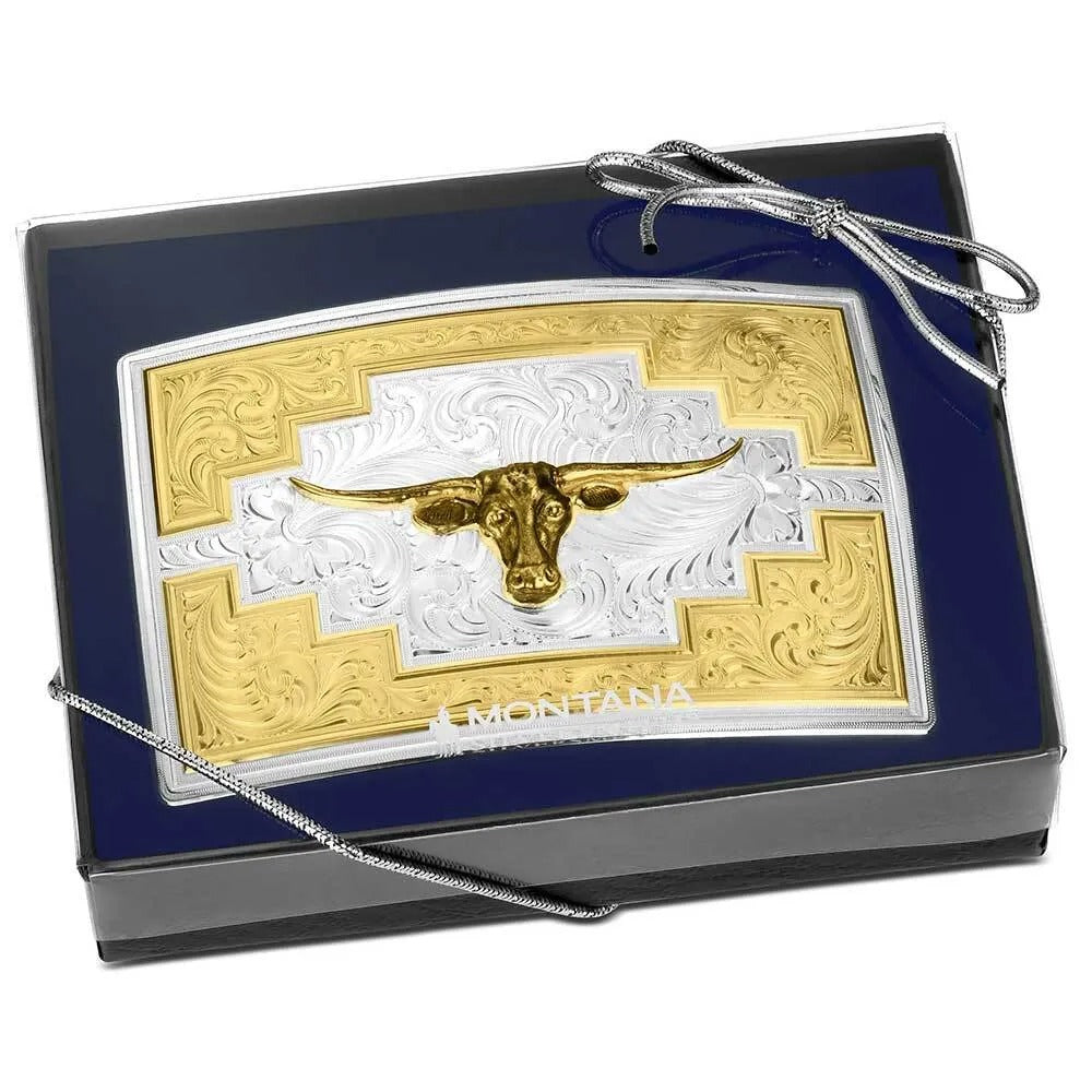Montana Silversmiths Santa Fe Sunrise Buckle with Longhorn