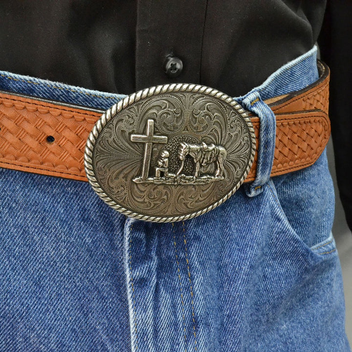 Montana Silversmiths Christian Cowboy Attitude Belt Buckle
