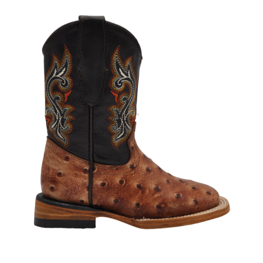 Gavel Kid's Ostrich Print Shedron Boot