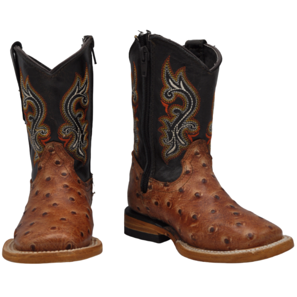 Gavel Kid's Ostrich Print Shedron Boot