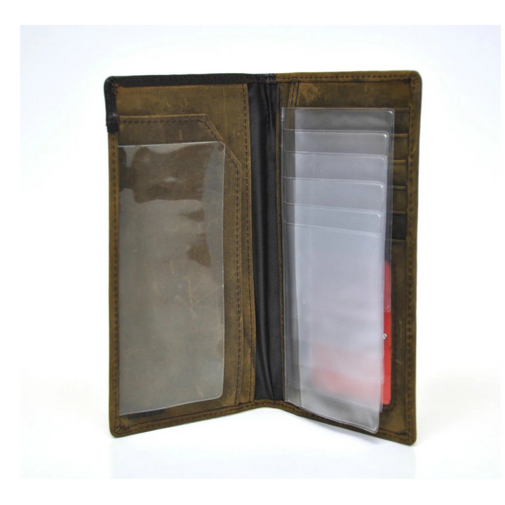 Nocona Rodeo Genuine Leather Men's Checkbook Wallet-Brown