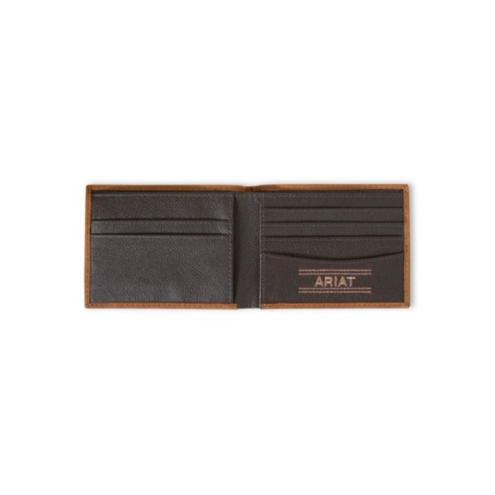 Ariat Mens Bifold Style Wallet Southwestern Aged Bark Wallet