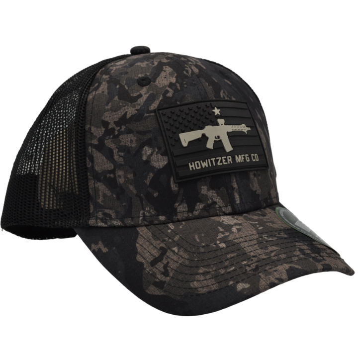 Howitzer Gun Flag Trucker Hat - Heather Grey