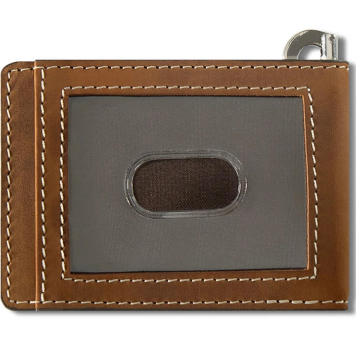 Ariat Money Clip Flag Patch Medium Brown Wallet