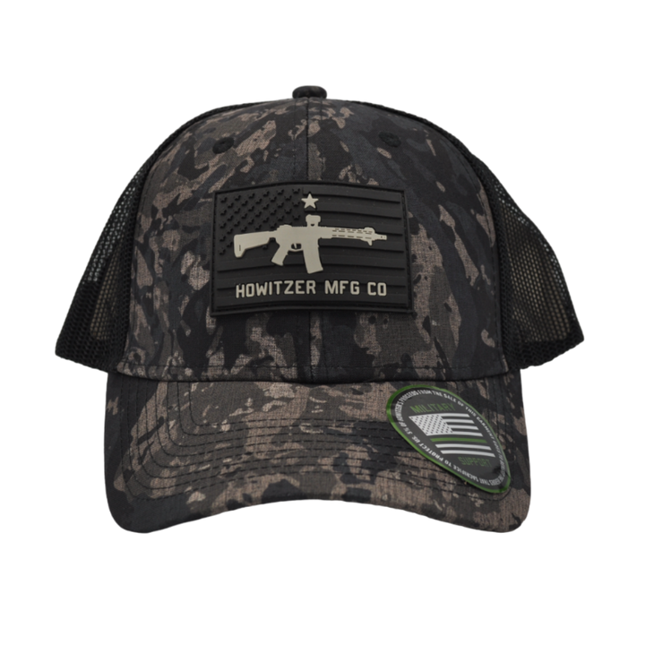 Howitzer Gun Flag Trucker Hat - Heather Grey