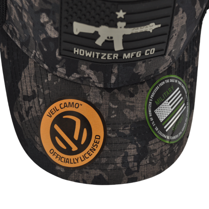 Howitzer Gun Flag Trucker Hat - Heather Grey