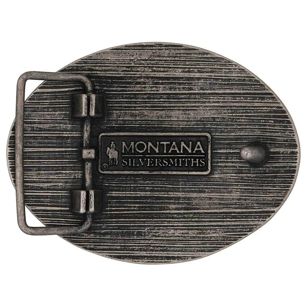 Montana Silversmiths Two-Tone Longhorn Attitude Buckle