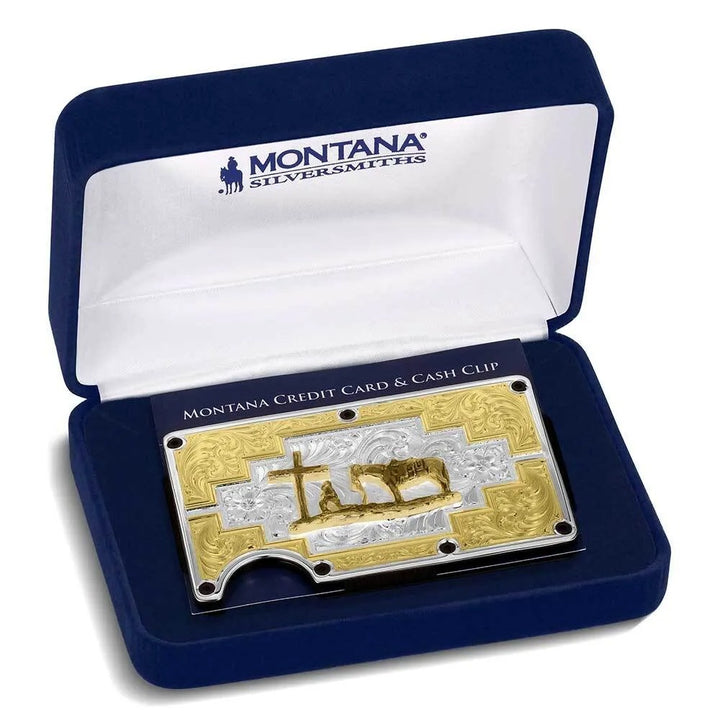 Montana Silversmith Santa Fe Sunrise Credit Card & Cash Case with Praying Cowboy