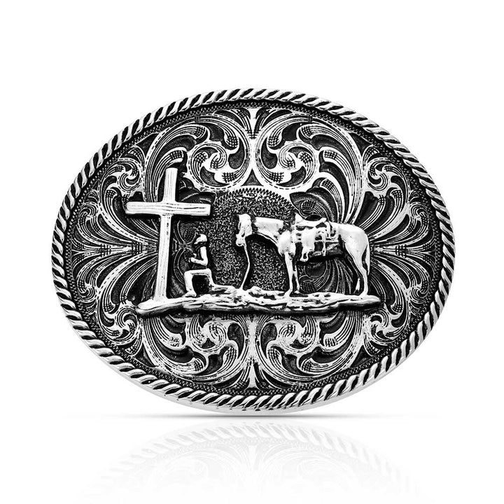 Montana Silversmiths Christian Cowboy Attitude Belt Buckle