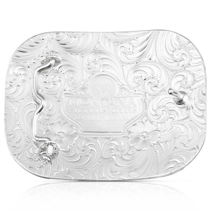 Montana Silversmiths Class Act Two Tone Belt Buckle with Longhorn
