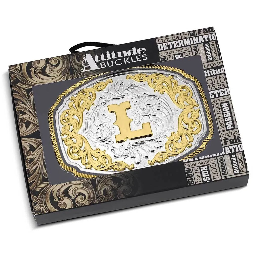 Montana Silversmiths Western Initial Buckle