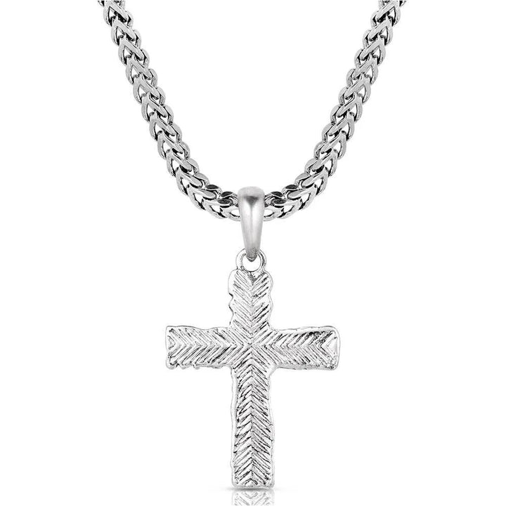 Montana Silversmiths Roughstock Cross Necklace