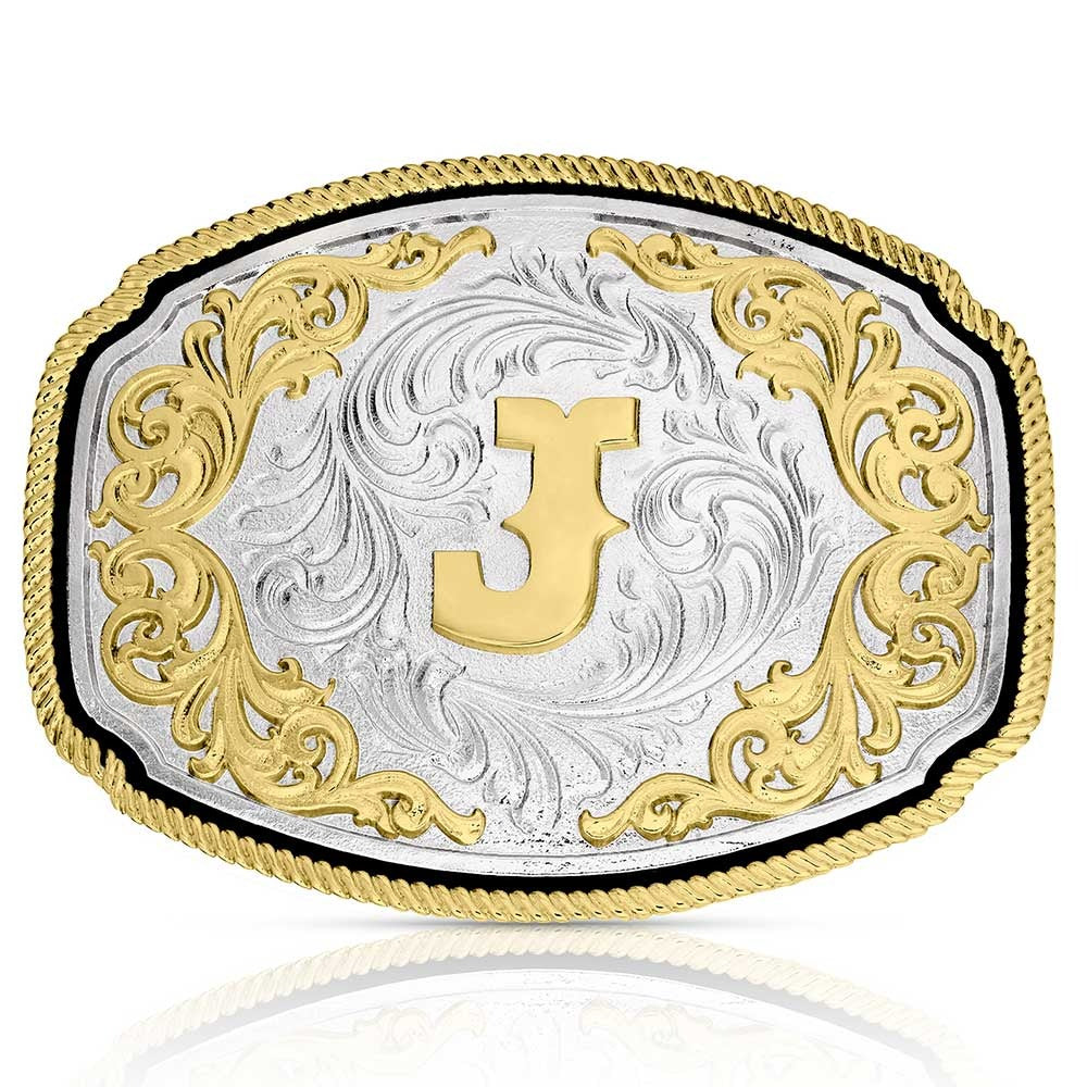 Montana Silversmiths Western Initial Buckle