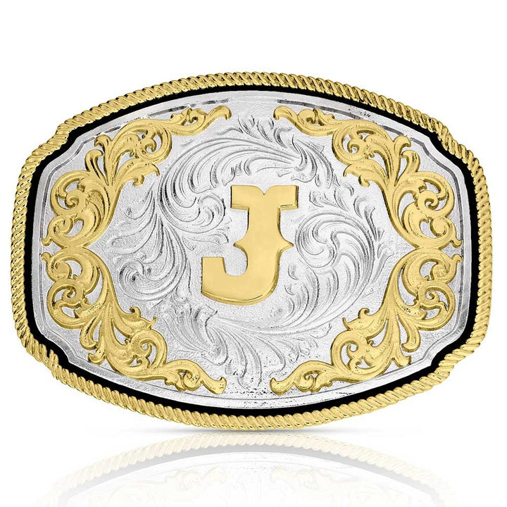 Montana Silversmiths Western Initial Buckle