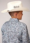 Roper Boys Long Sleeve Performance Print Snap Shirt -  Vintage Paisley