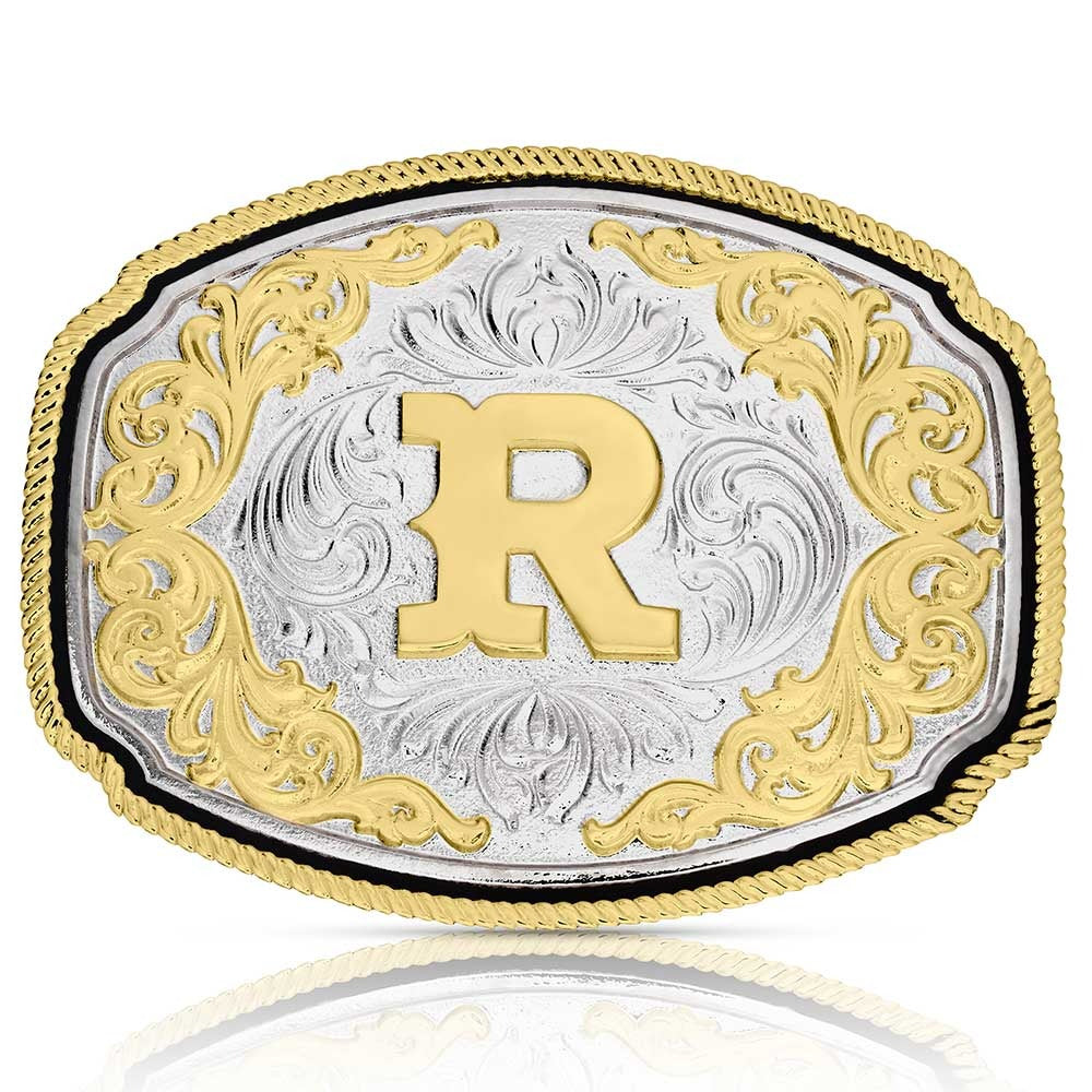 Montana Silversmiths Western Initial Buckle